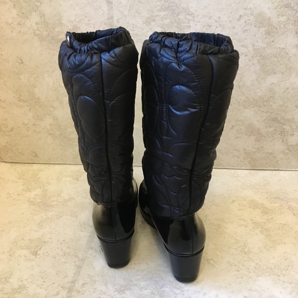NEW COACH CANTINA QUILTED BOOTS IN BLACK size 6.5 - Picture 5 of 12